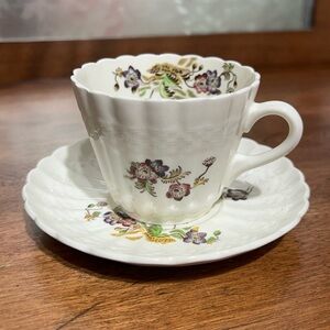 💥SALE Spode Copeland Wicker Lane Tea Cup & Saucer - Made in England